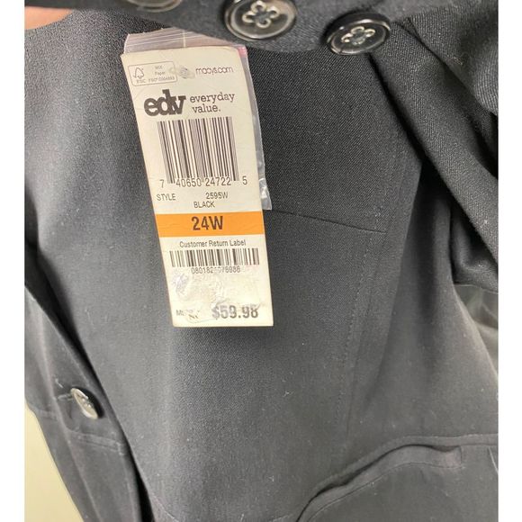 NWT Charter Club Black Blazer 24W MSRP $59.98 - Picture 3 of 5